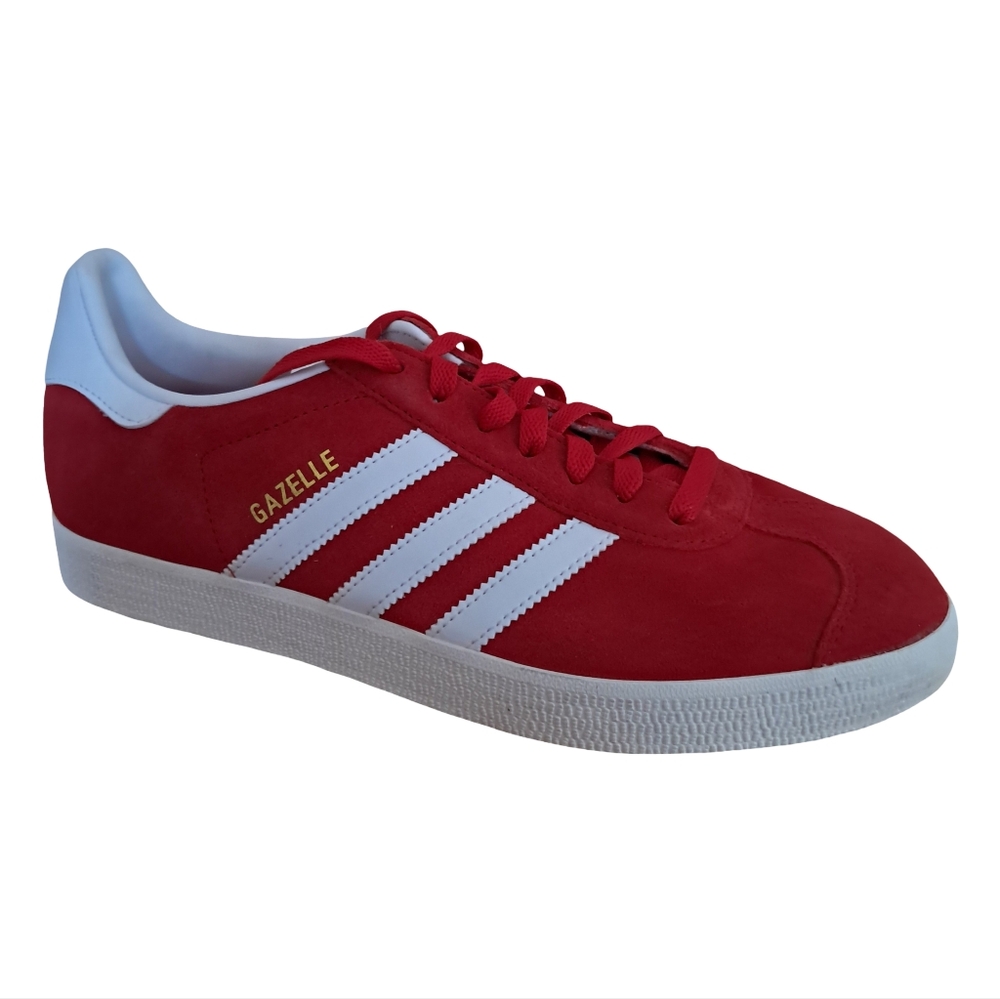Adidas Originals Gazelle Red White Men's Sneakers Size 9.5 New